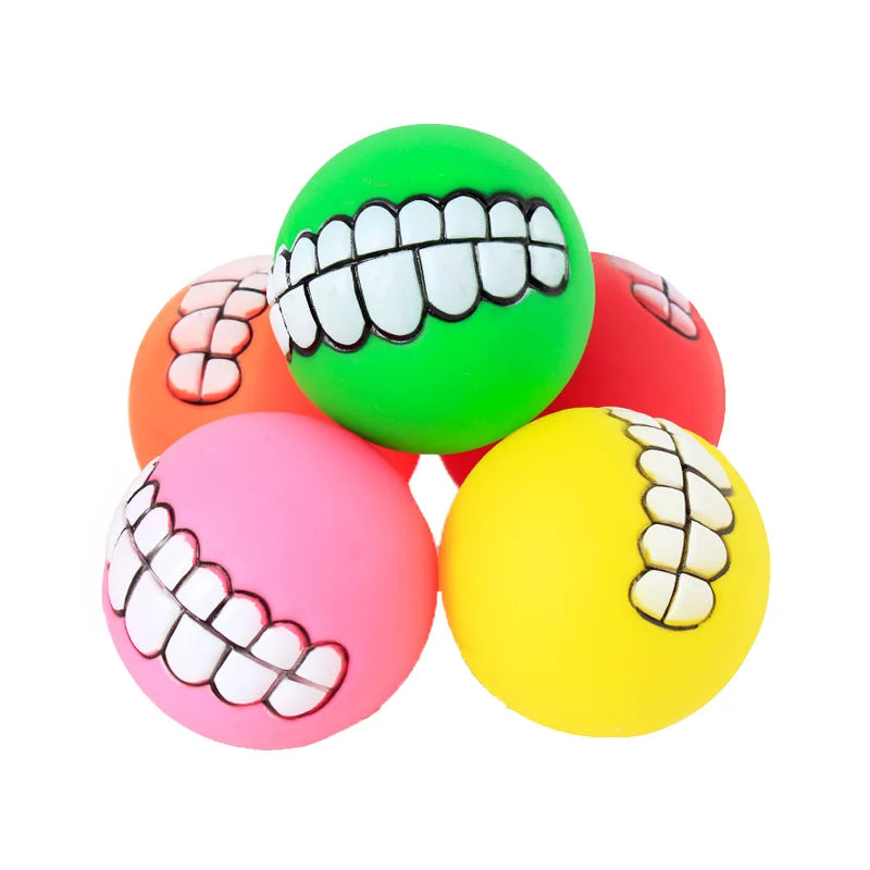 Rubber Dog Squeaky Chew Toy for Puppies Bite Resistant