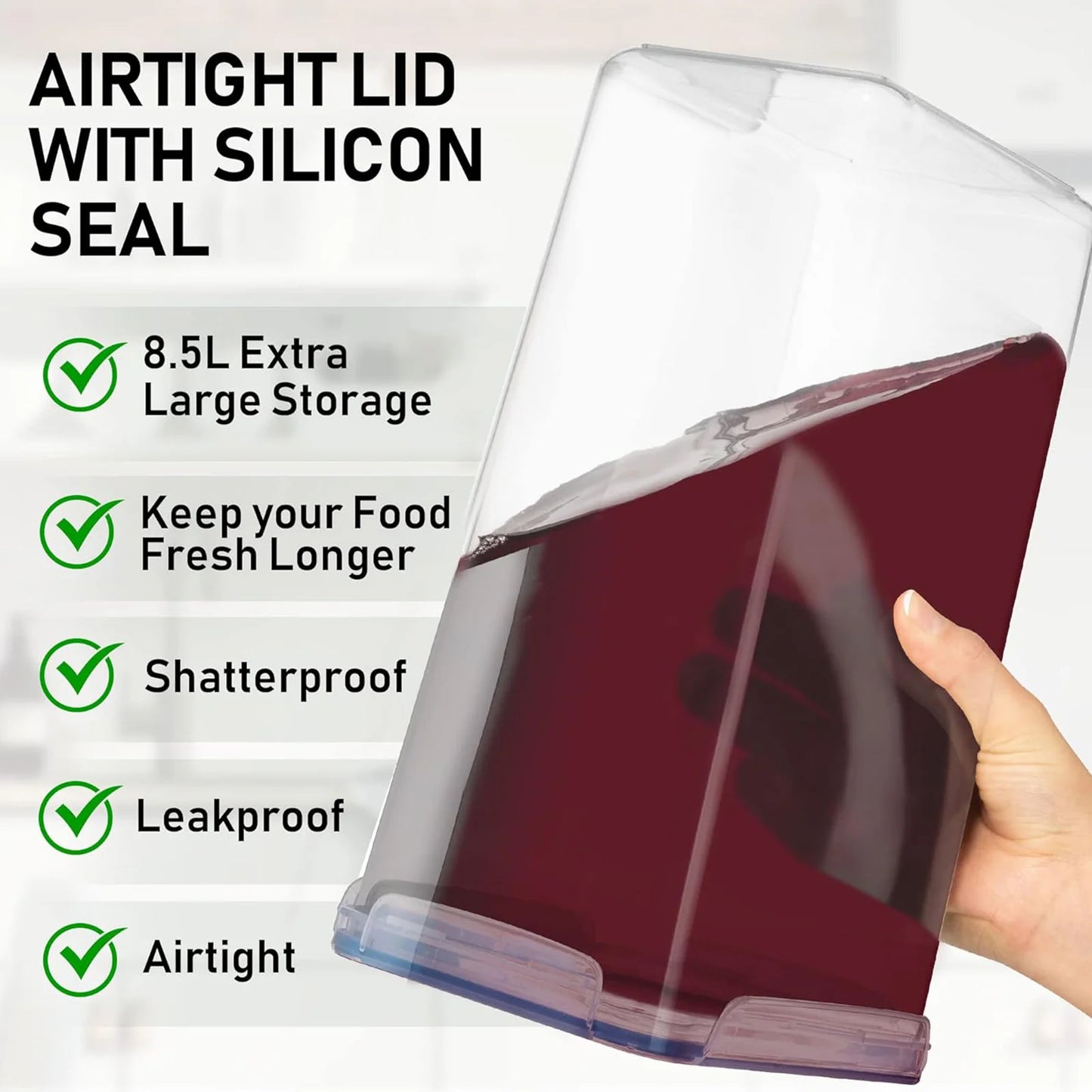 Airtight Food Storage Containers For Flour Sugar Pantry Cereal