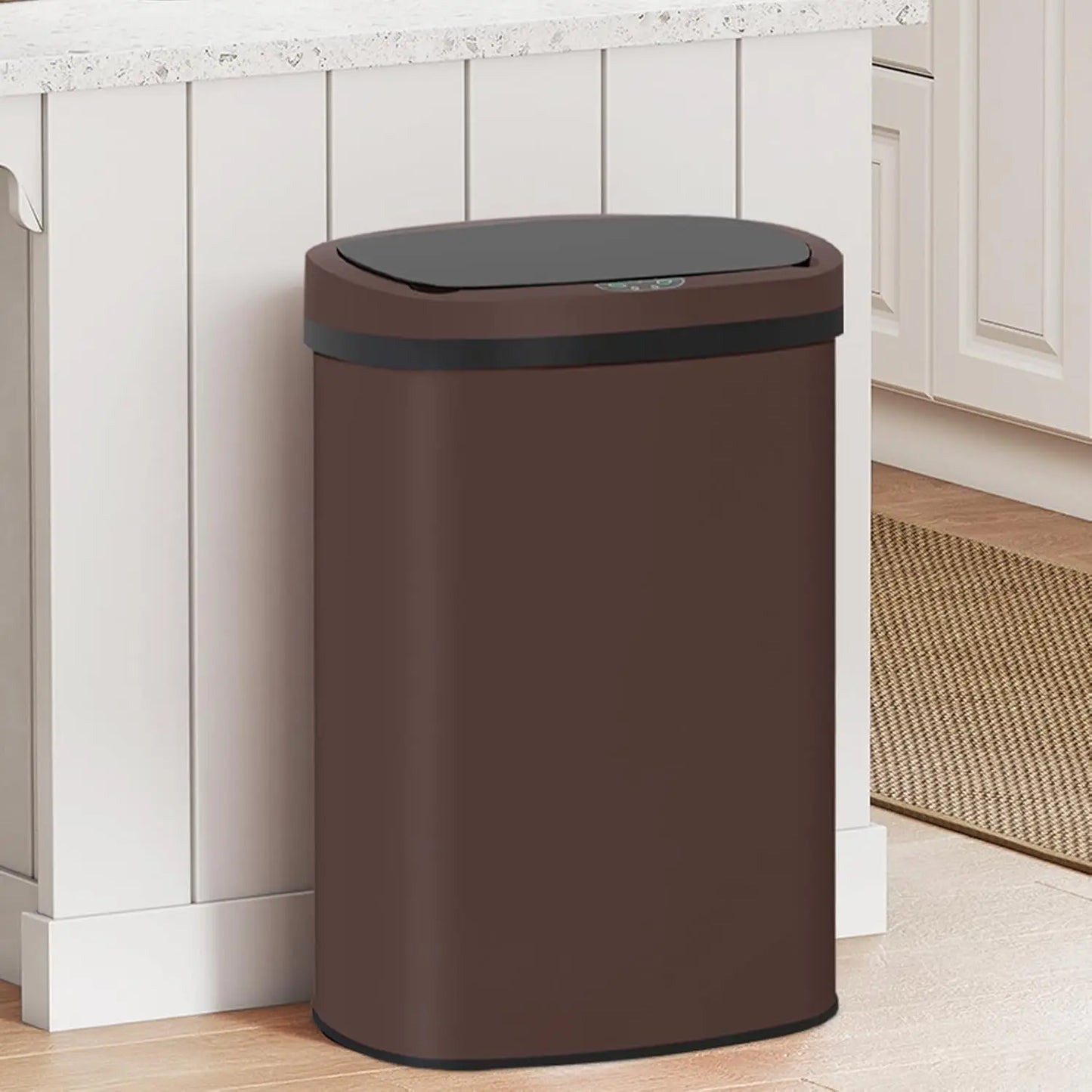 Stainless Steel Motion Sensor Trash Can With Touchless Operation