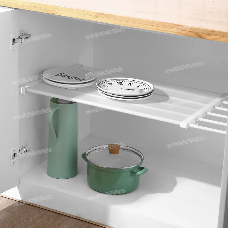 Adjustable Wardrobe Storage Shelf Organizer For Kitchen And Bathroom