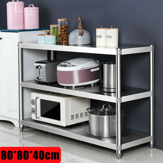 Stainless Steel Heavy Duty Storage Shelving Rack Pantries And Kitchens