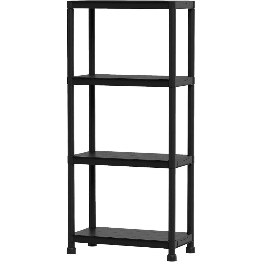 Heavy Duty Plastic Storage Shelves Freestanding Garage Organizer Rack