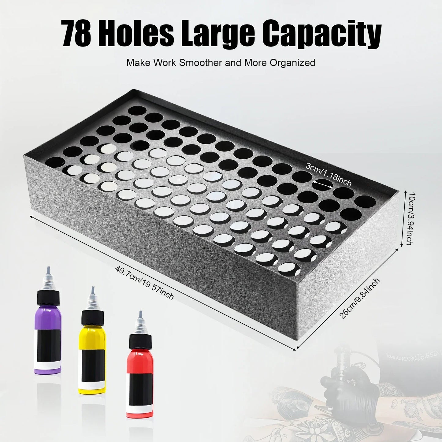 Wall Mounted Iron Paint Bottle Rack For Nail Polish Tools