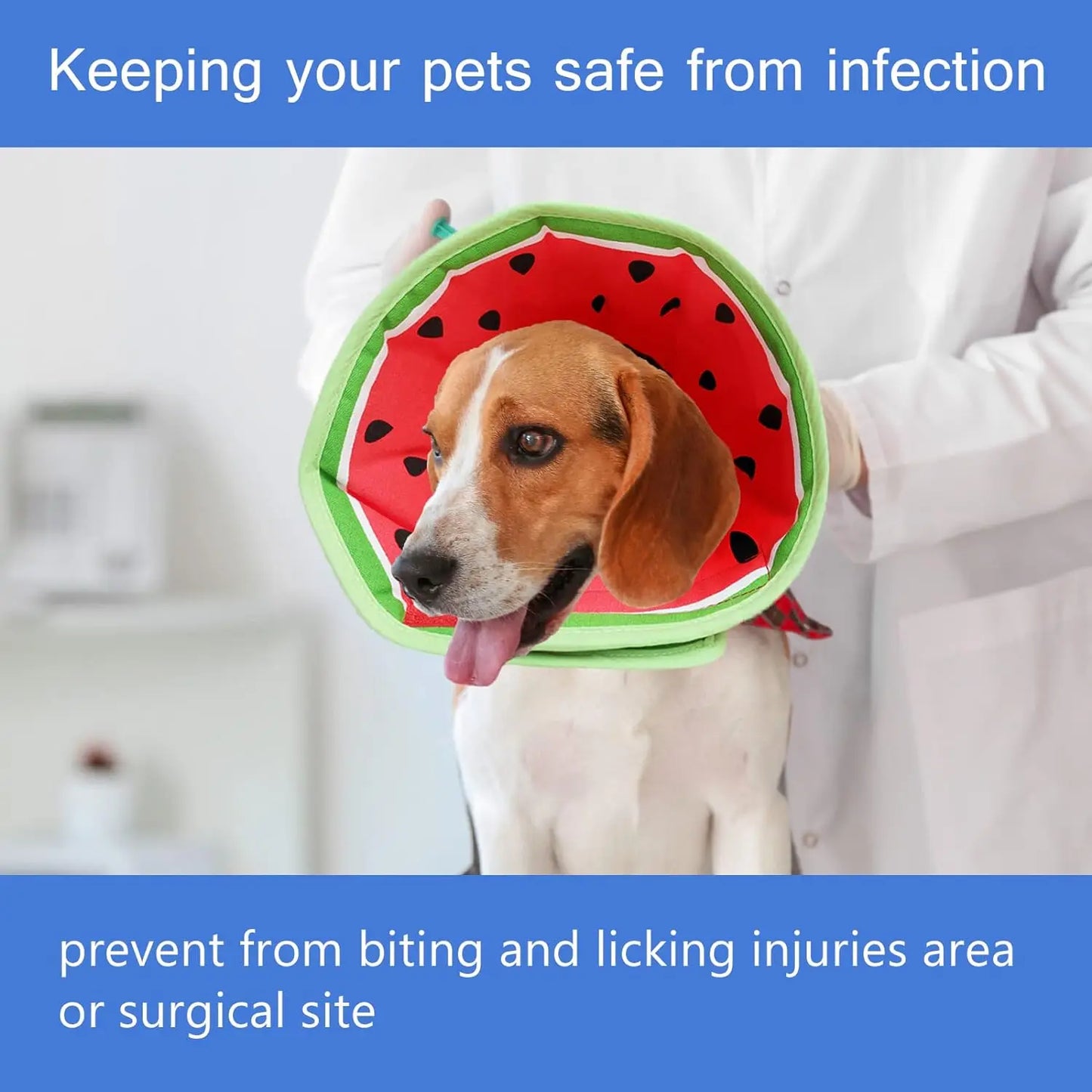 Lightweight Adjustable Dog Elizabethan Collar Soft for Post Surgery Recovery