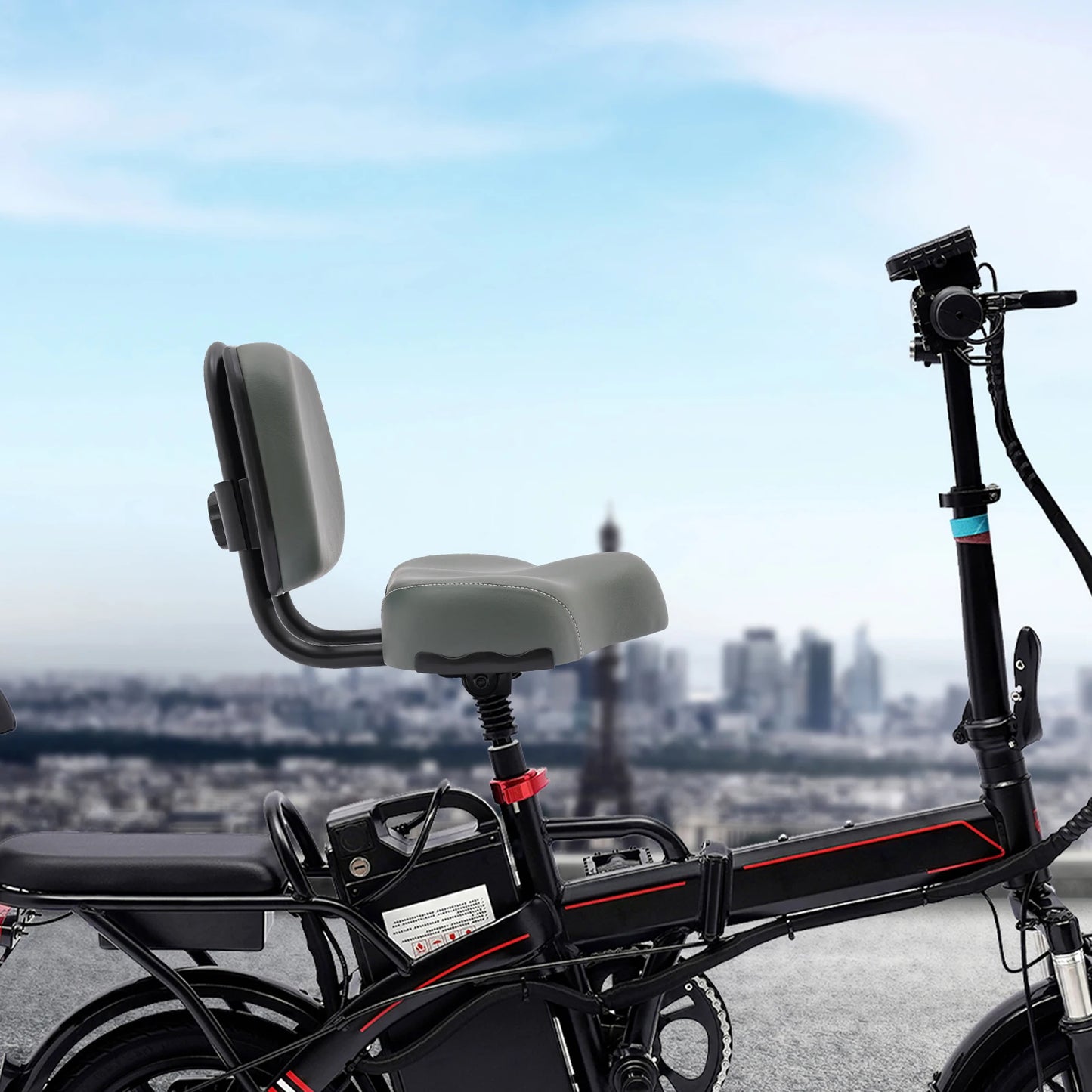 Comfortable Bike Seat With Backrest For Tricycles And Electric Bikes