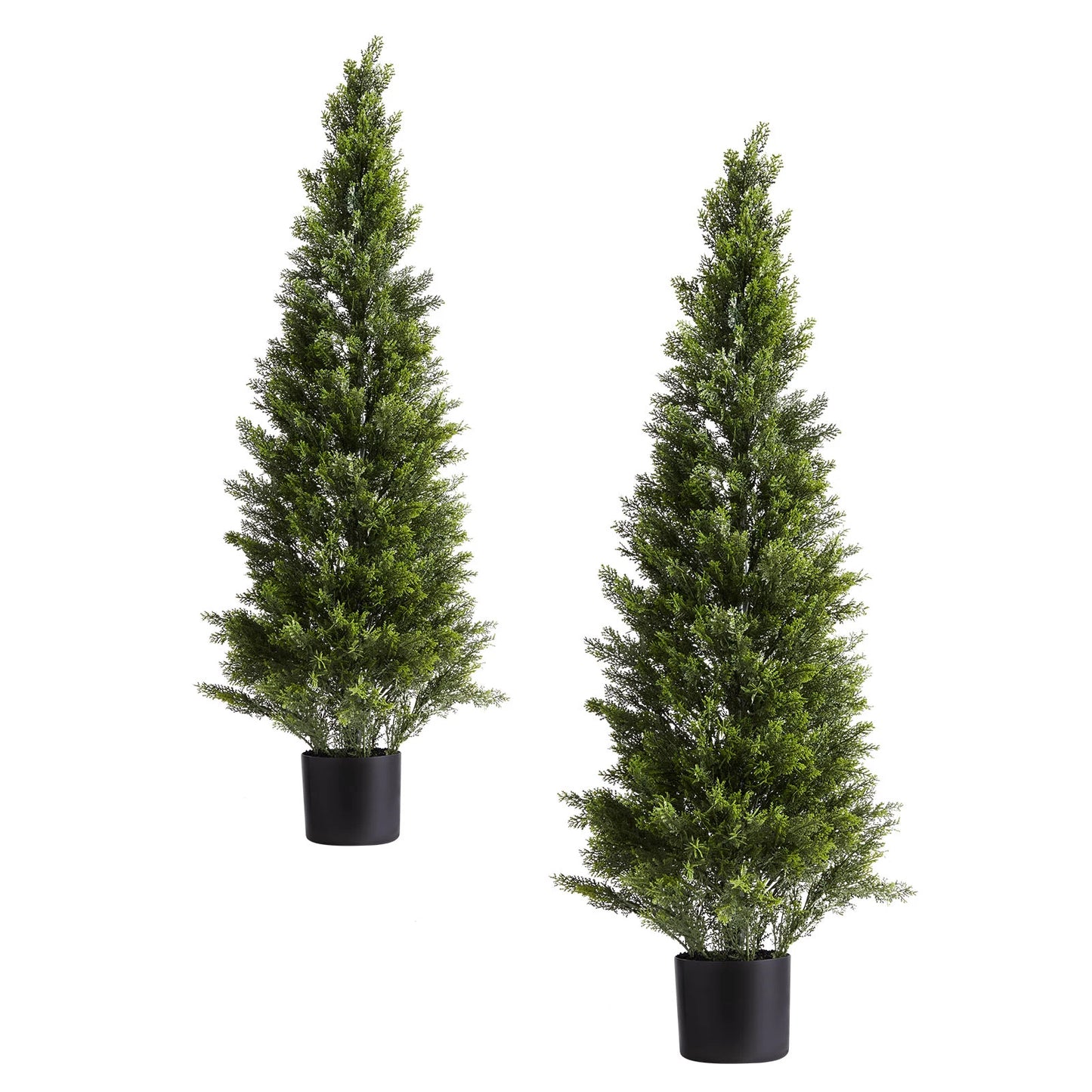 SucceBuy Artificial Topiary Cedar Trees 2 Piece Set