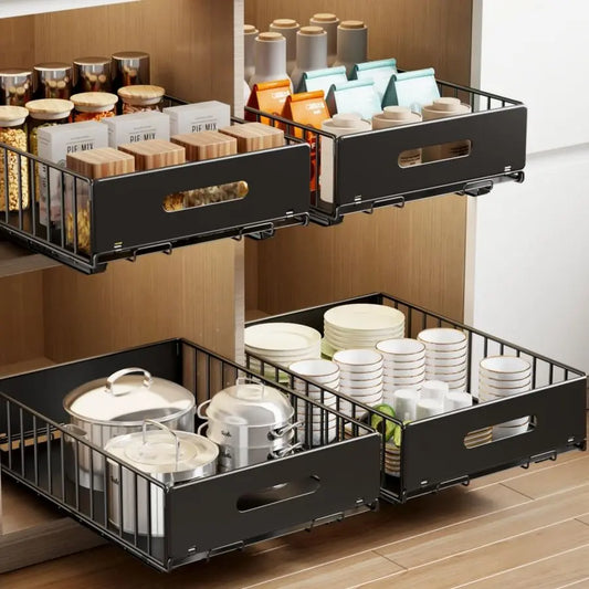 Heavy Duty Pull Out Cabinet Organizer With Slide Out Drawers