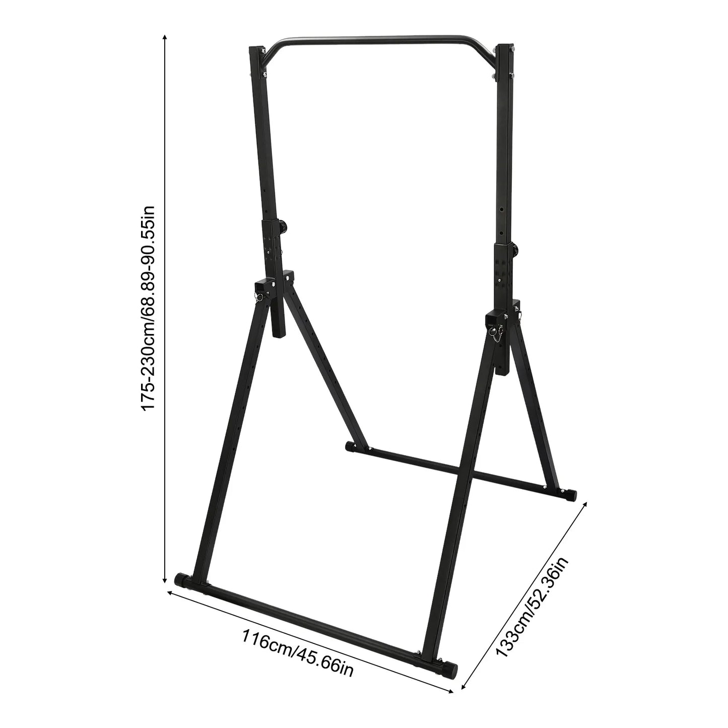 Triangular Pull Up Station Adjustable Height Strength Training Bar
