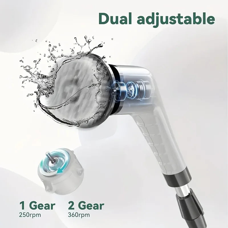 AHTOSKA 9In1 Electric Rotating Cleaning Brush With Telescopic Handle