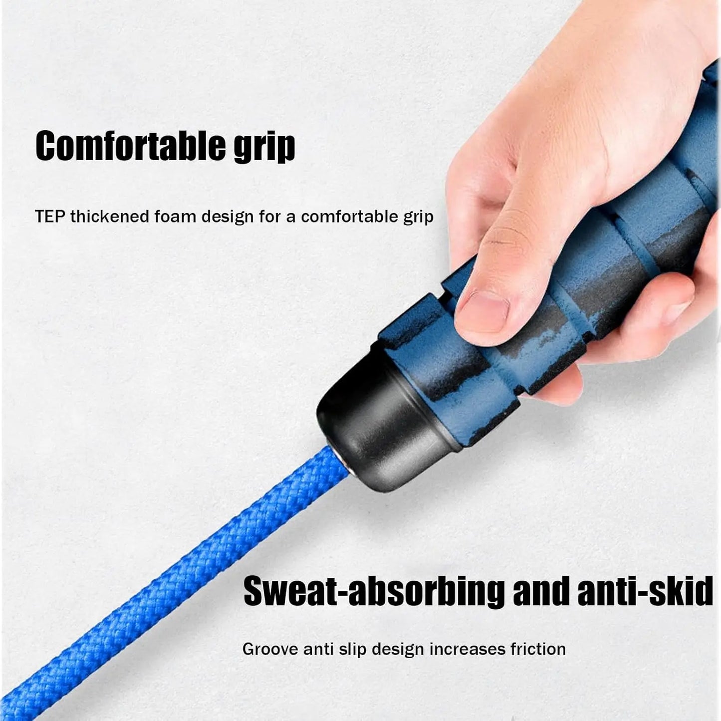 Adjustable Double Dutch Jump Rope Nylon Braided Core 360 Rotation