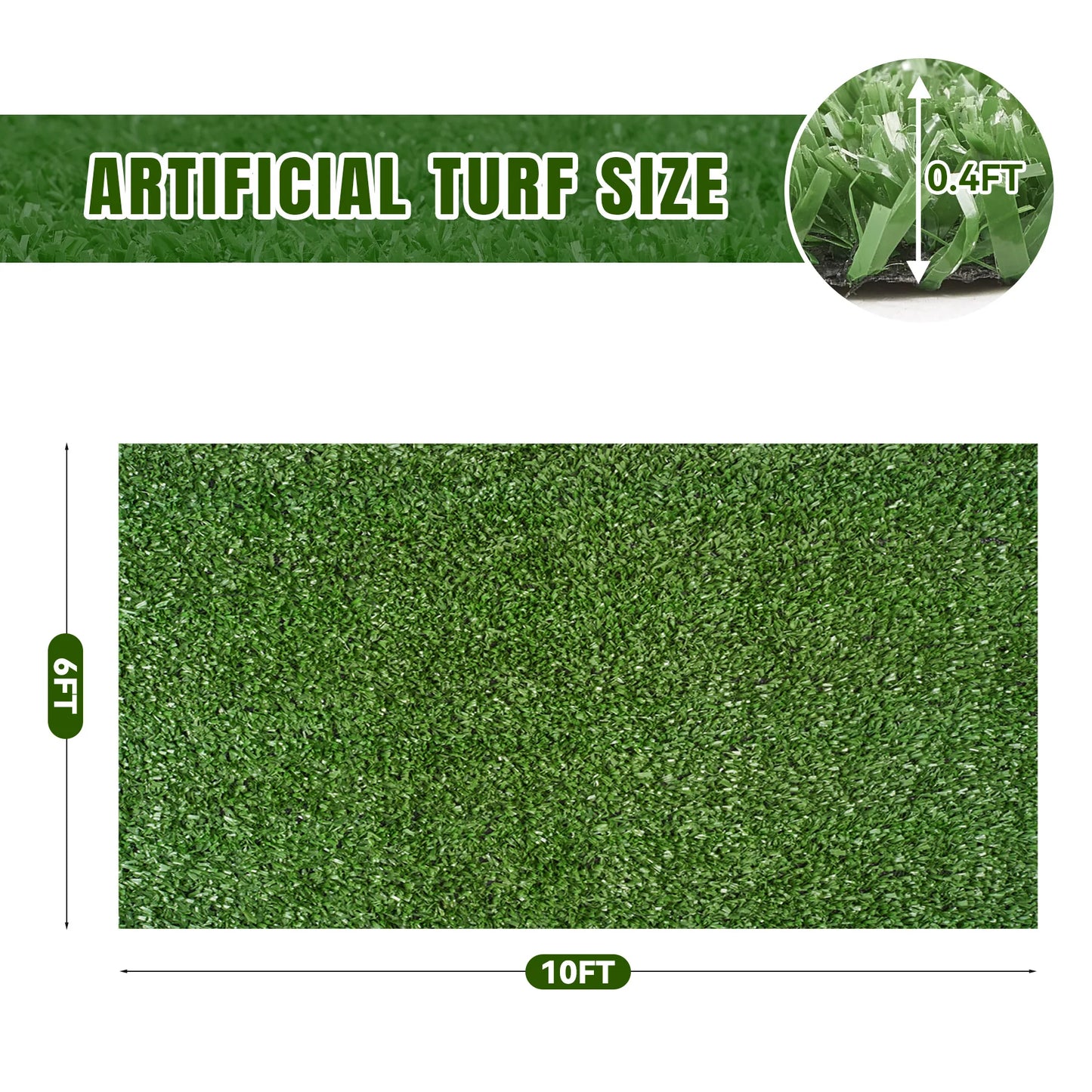 Realistic Artificial Turf For Pets With Drainage Holes Low Maintenance