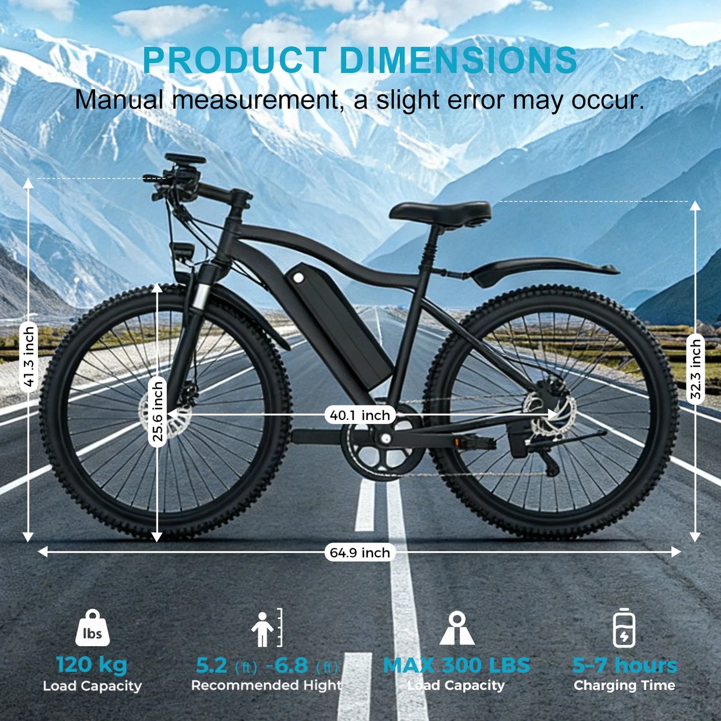 Toofly Electric Mountain Ebike 48V 500W Removable Battery