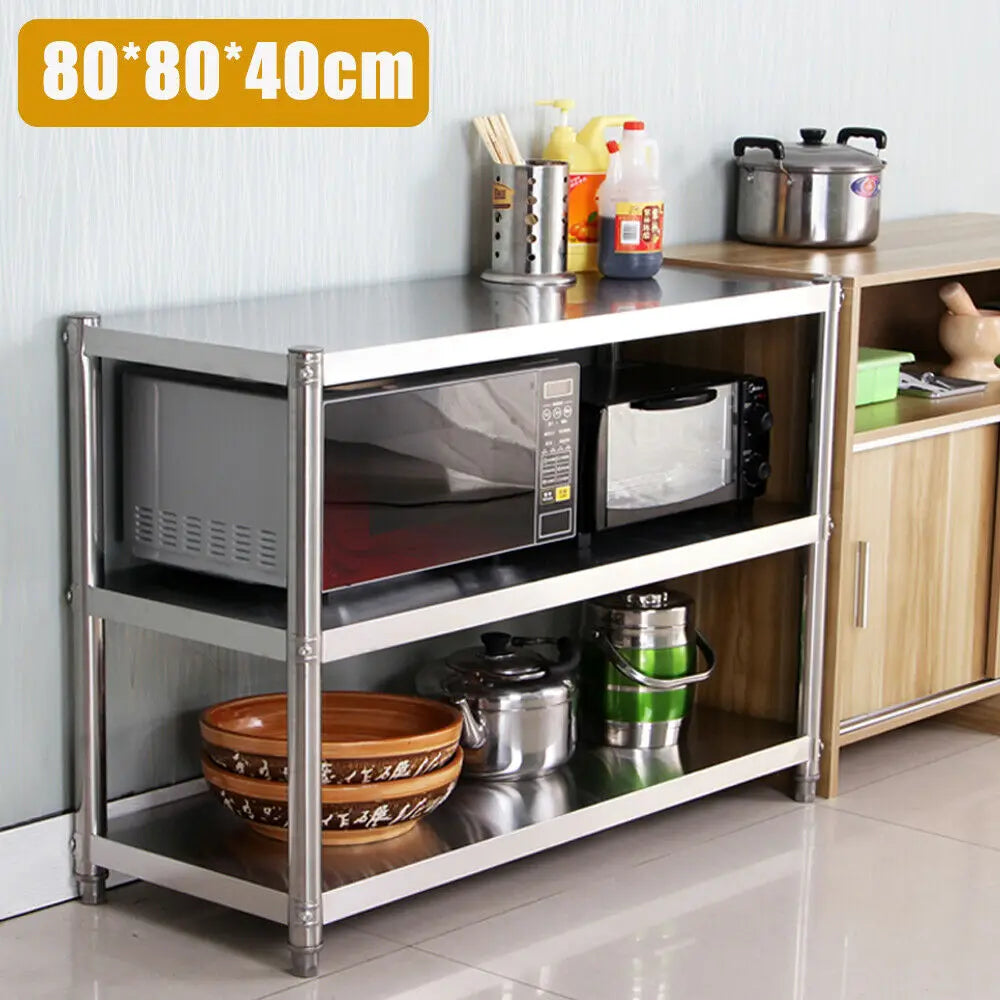 Stainless Steel Heavy Duty Storage Shelving Rack Pantries And Kitchens