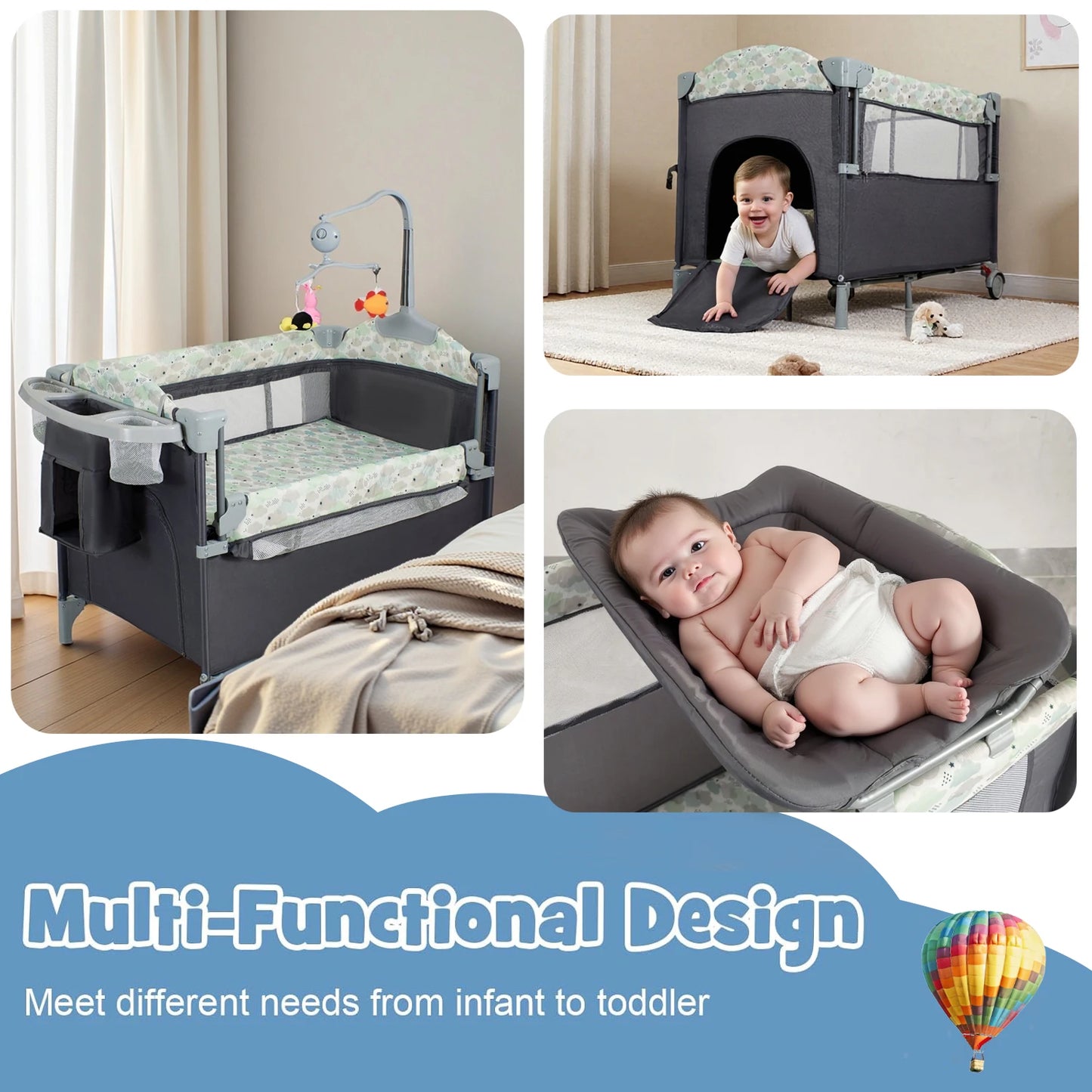 Pack N Play Portable Playard With Bassinet And Changing Table