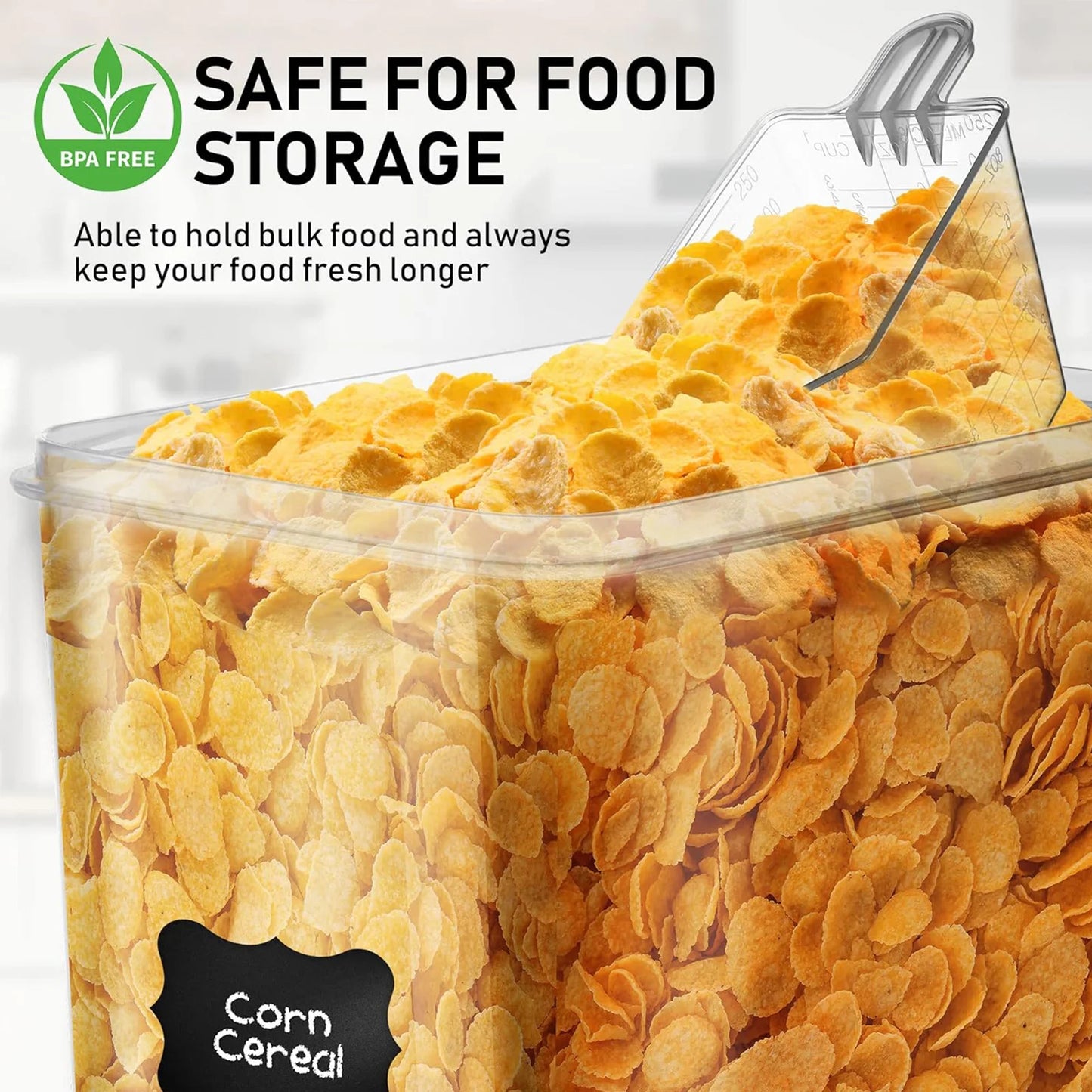 Airtight Food Storage Containers For Flour Sugar Pantry Cereal