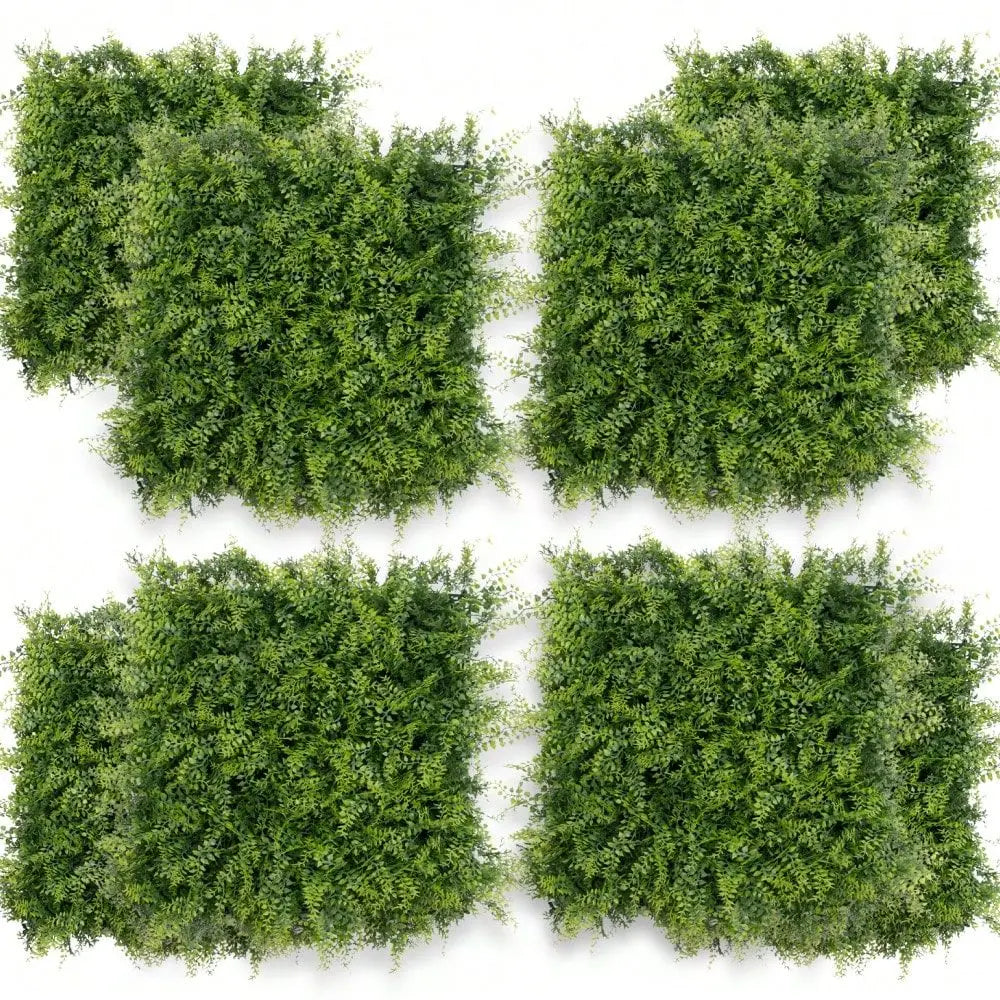 XMSJ Grass Wall Panels Boxwood Privacy Screen 12 Pieces