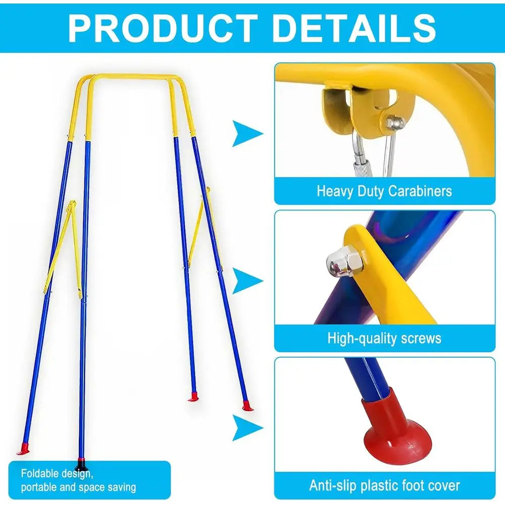 Convertible 3 In 1 Swing Set For Outdoor Indoor Toddlers