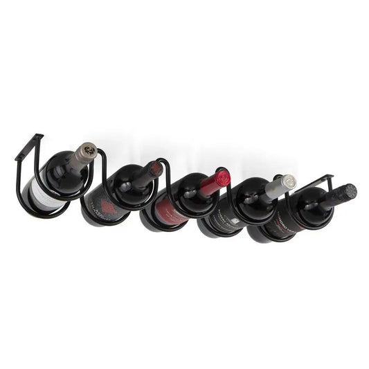 XMSJ Dijon Under Cabinet Wine Rack for Five Bottles Metal