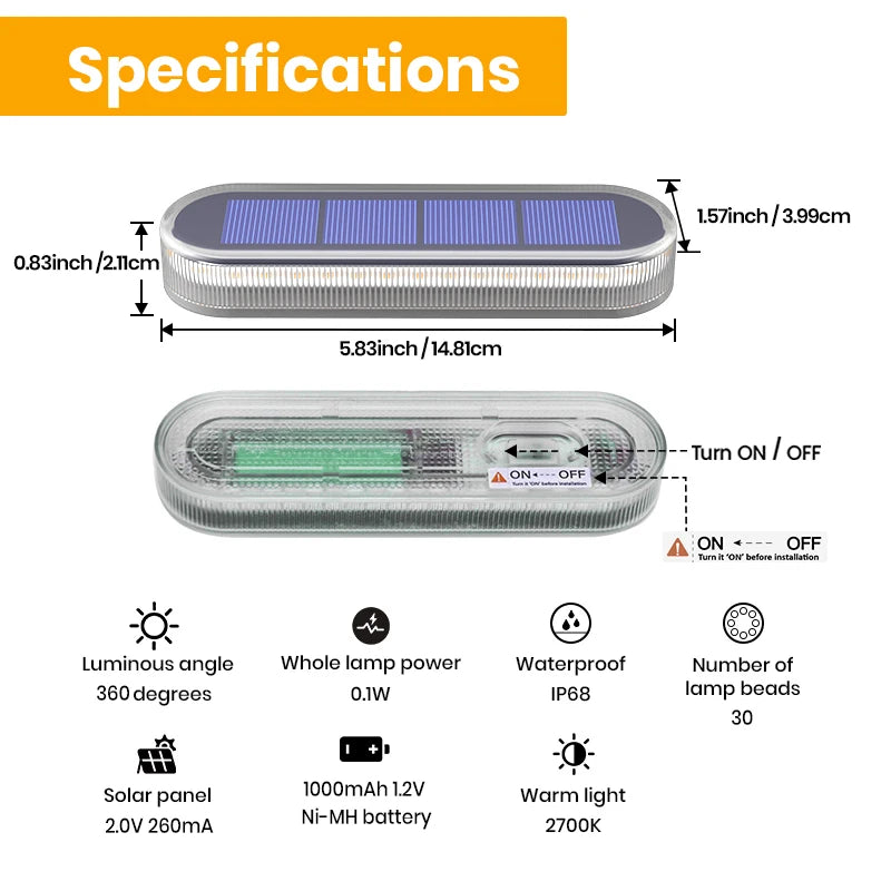 4 Pack Solar Deck Lights IP68 Waterproof Auto On Off