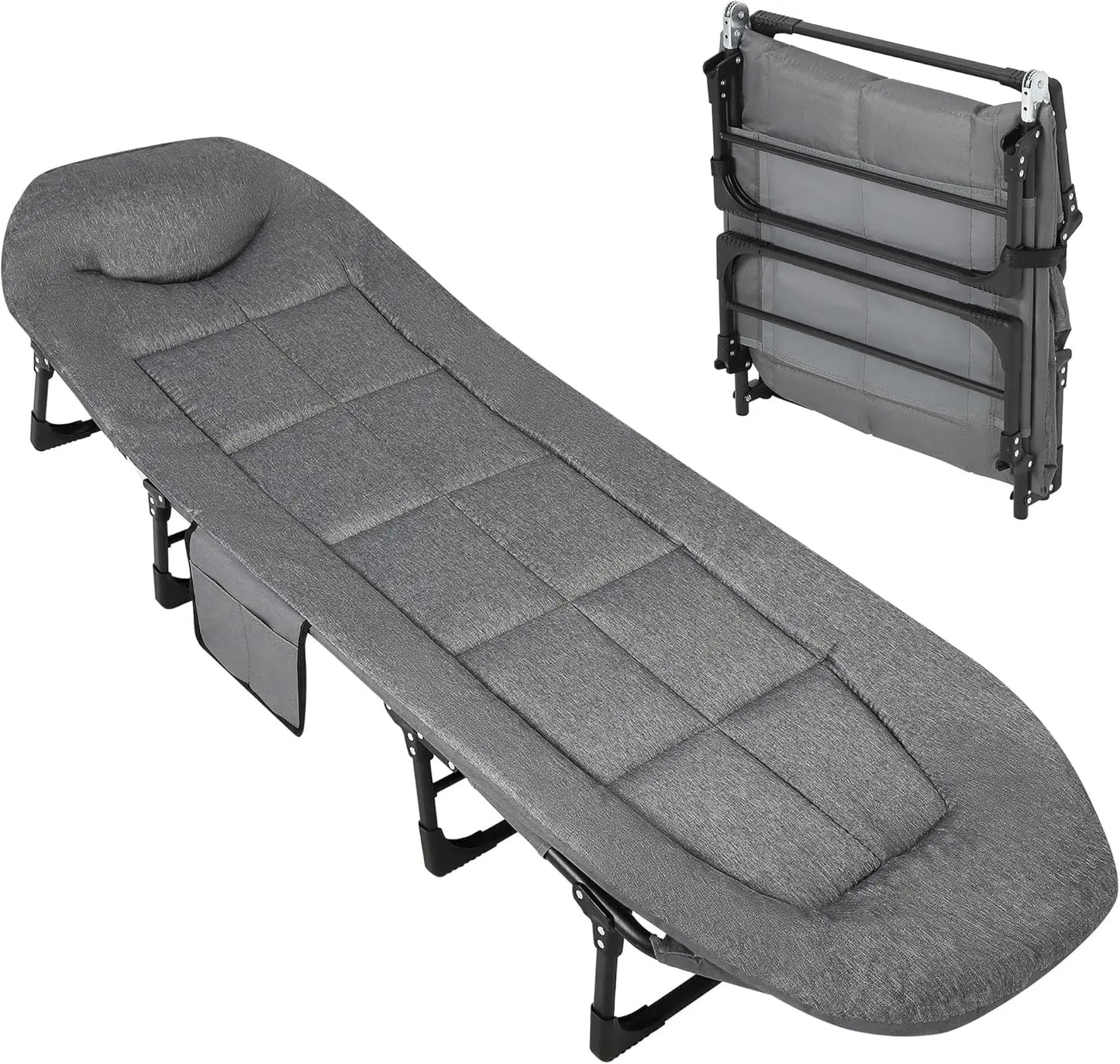 HiMISS Lightweight Camping Tent Cot With Cushion Pillow Bedchair