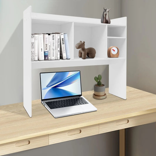 Bymaocar Desktop Bookshelf Organizer Desk Storage Hutch