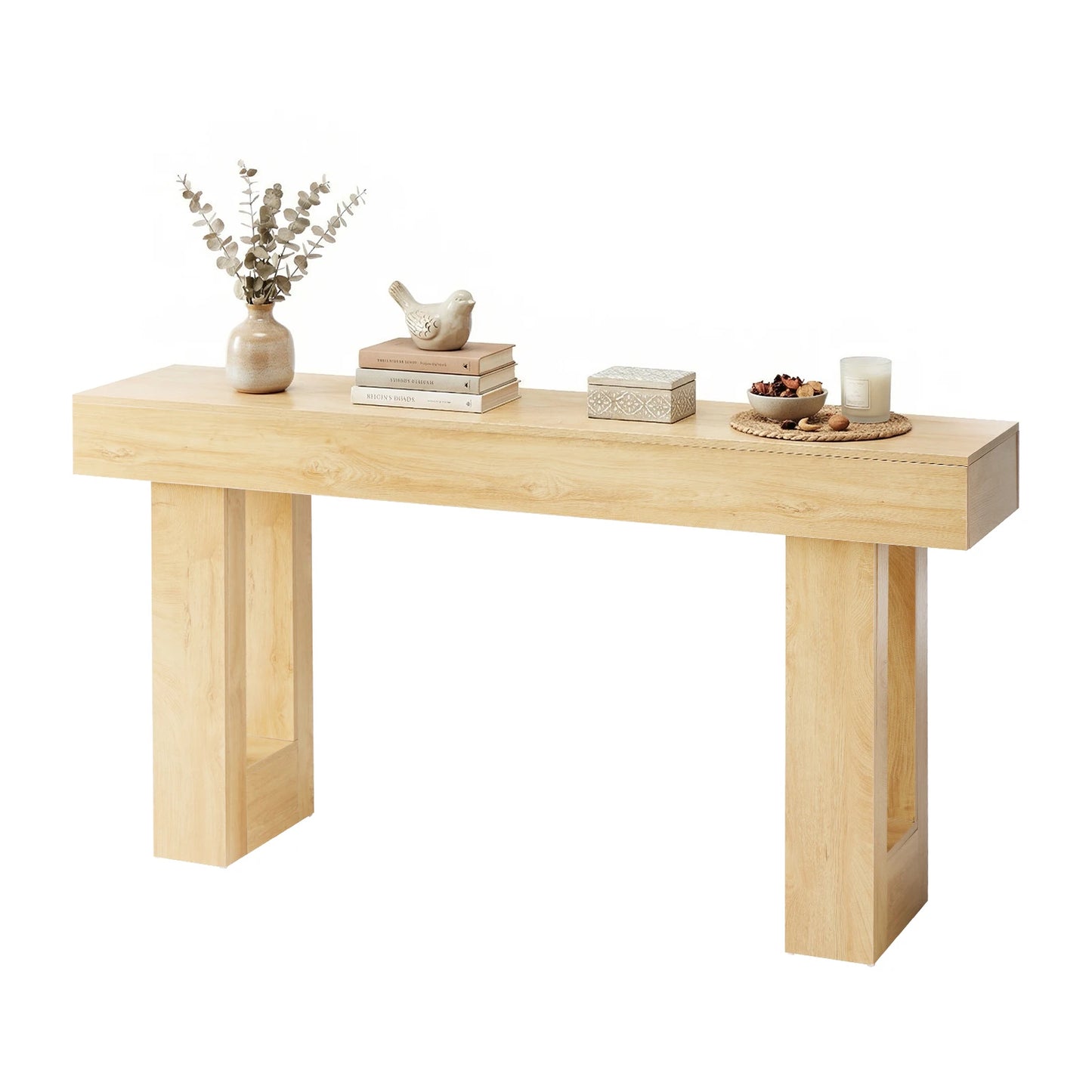 JHK Sofa Table Wood Entryway Console Space Saving Heavy Duty