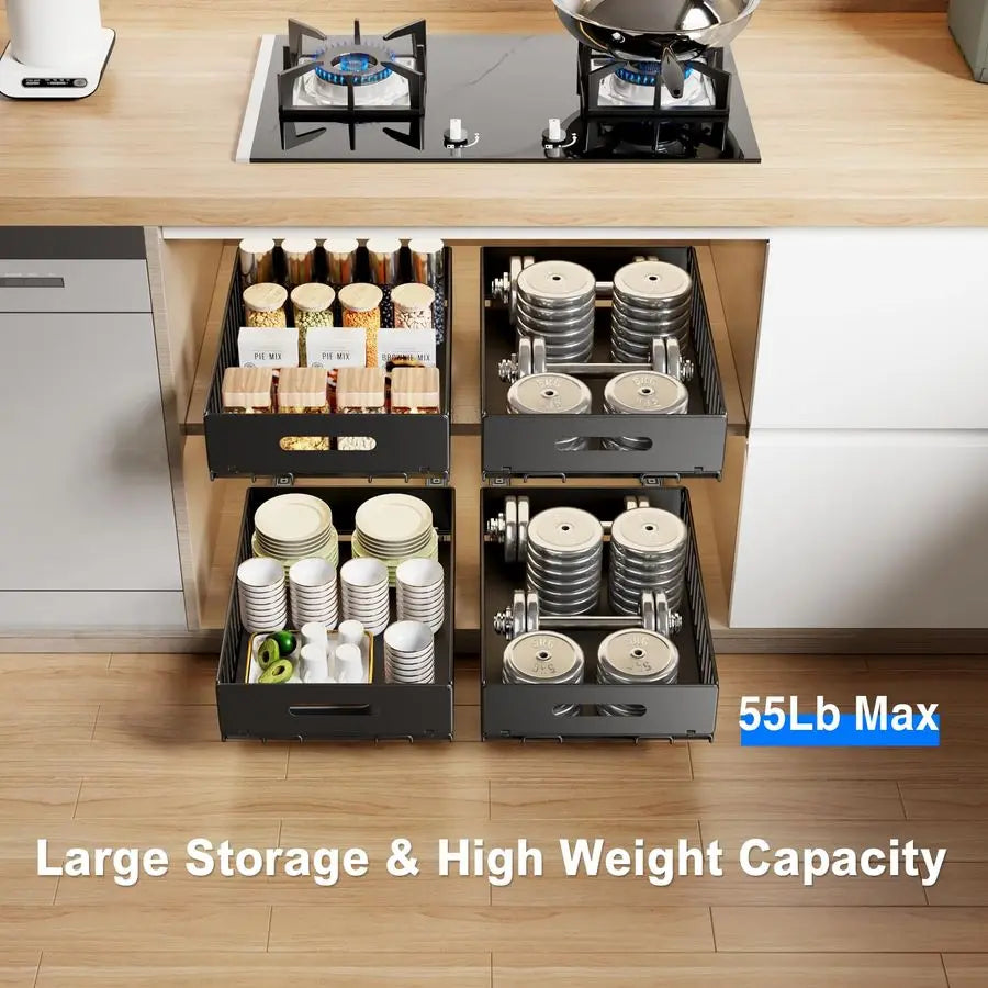 Heavy Duty Pull Out Cabinet Organizer With Slide Out Drawers