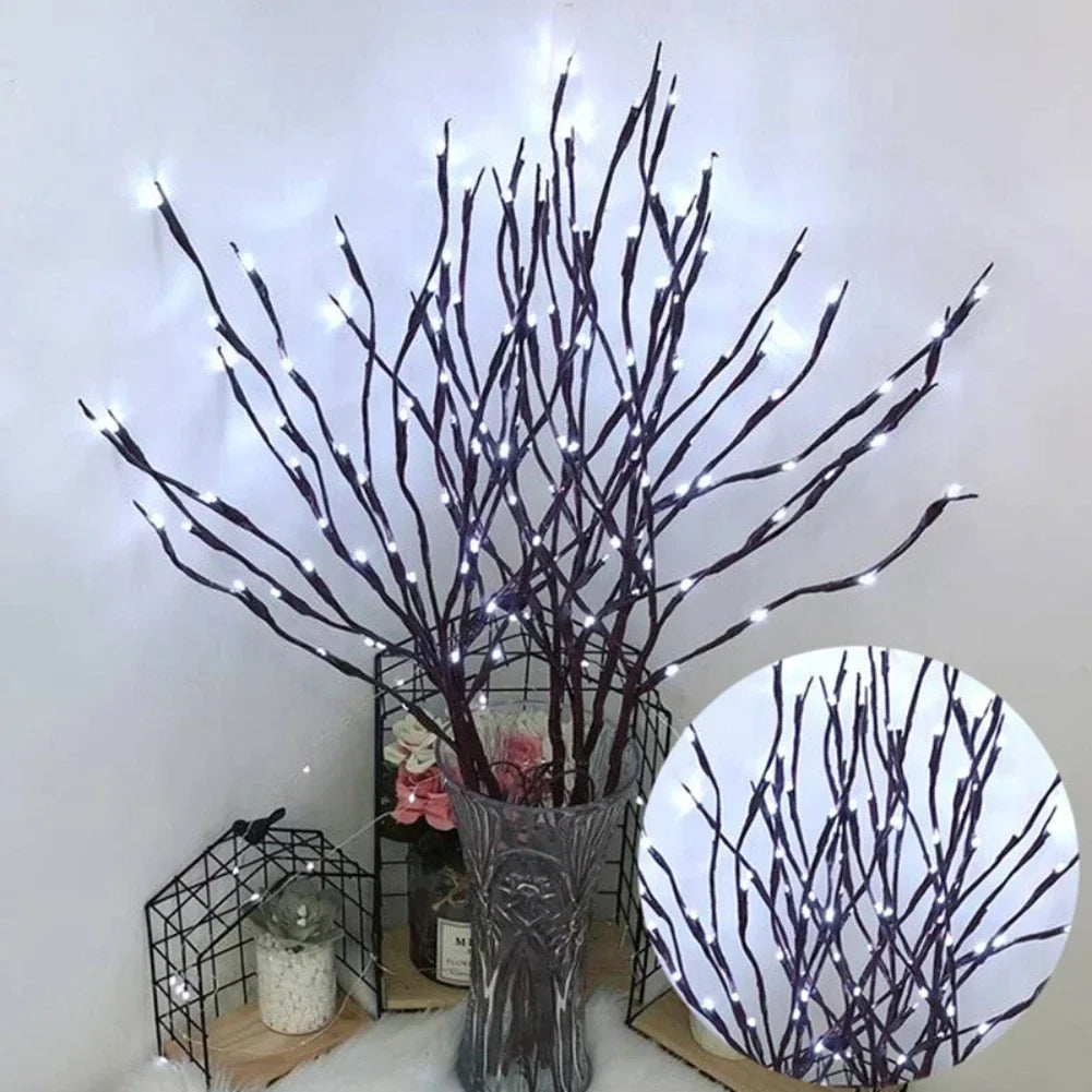 LED White Birch Branch Lights 20LED Battery Operated Twig Lamp