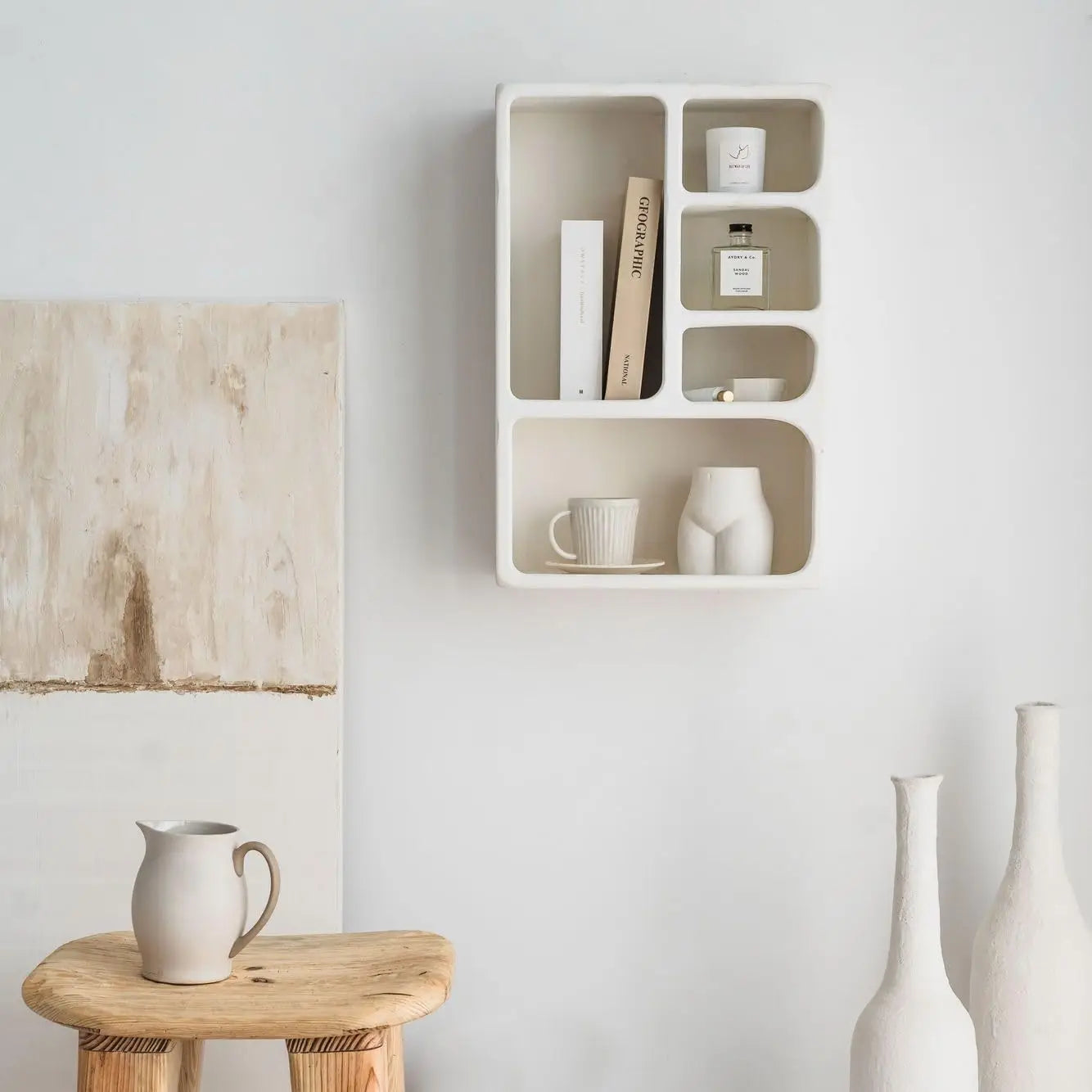 Bymaocar Wall Mounted Storage Cabinet With 5 Compartments