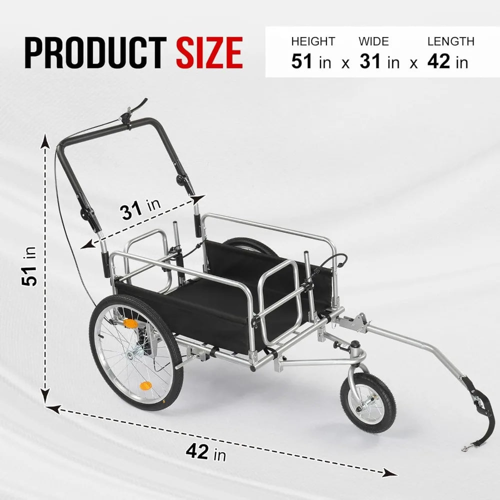 Heavy Duty Bike Cargo Trailer And Folding Bicycle Wagon