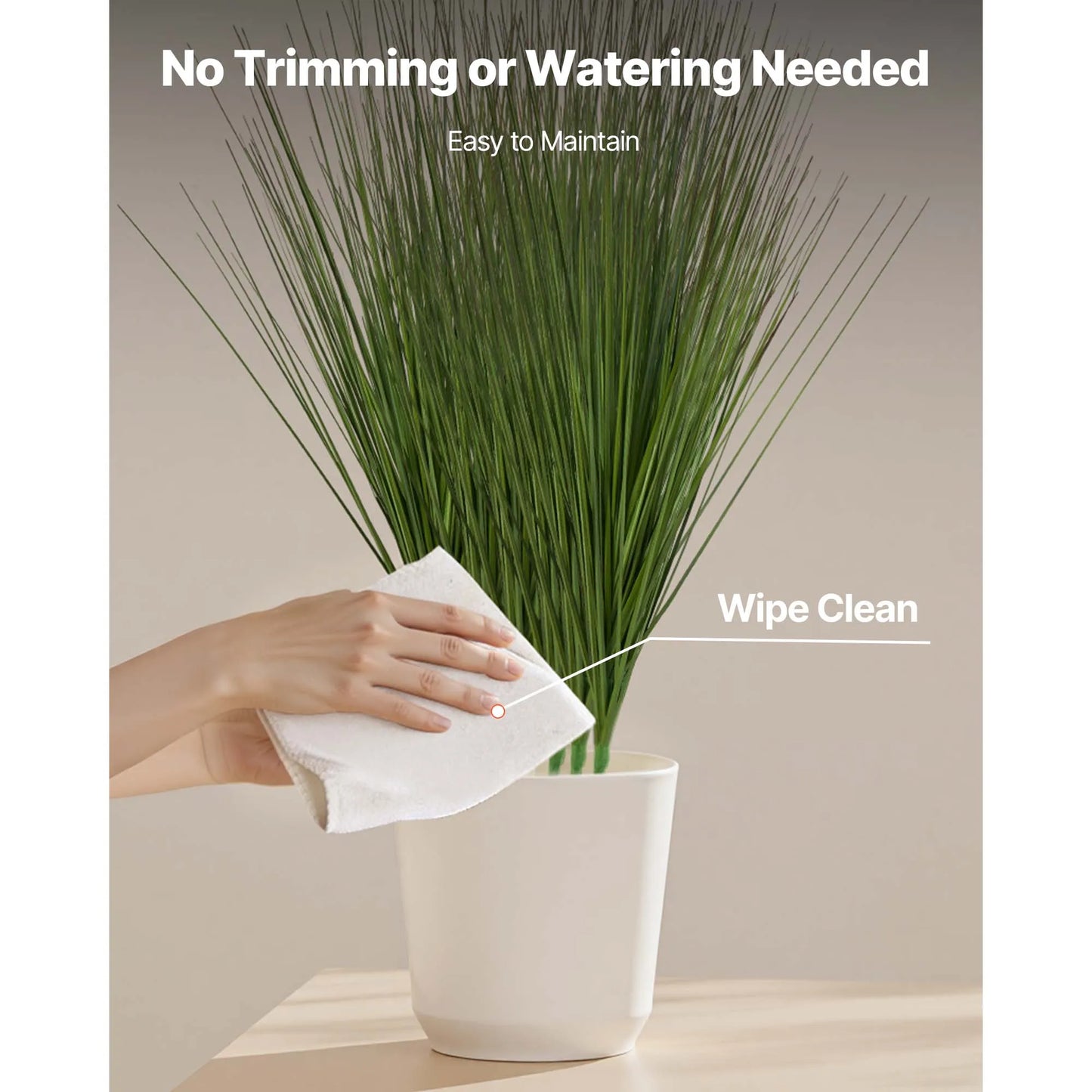 SucceBuy Faux Onion Grass Artificial Plants For Indoor Decor