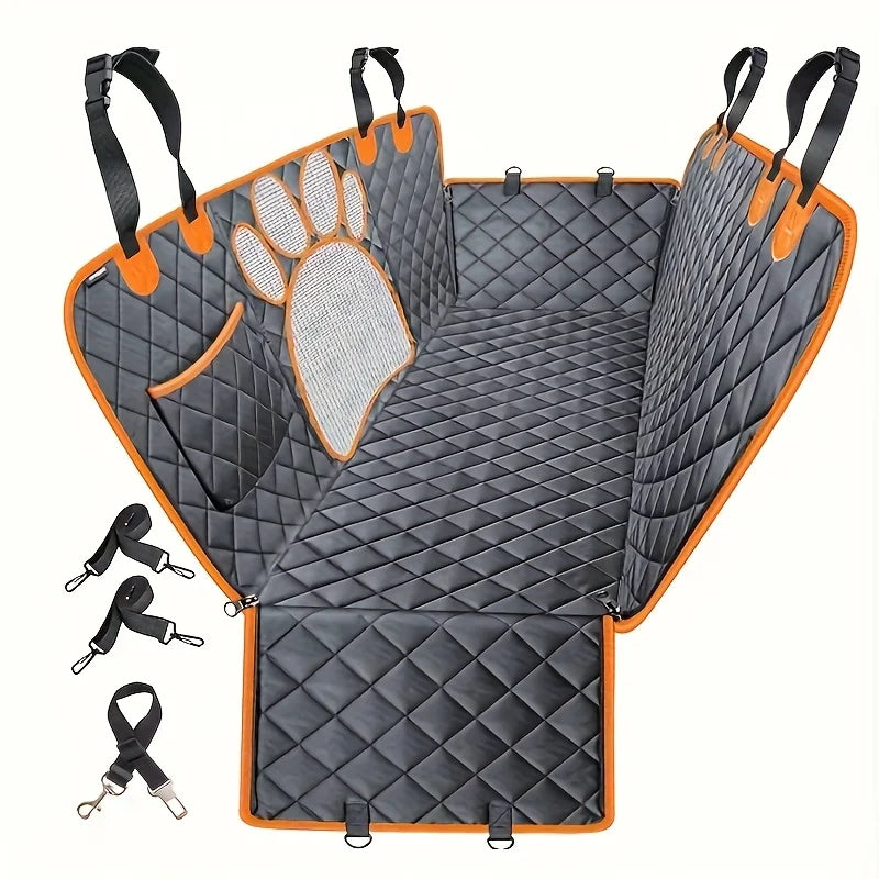 Dog Car Seat Cover Hammock Style Non Slip Waterproof Rear Seat