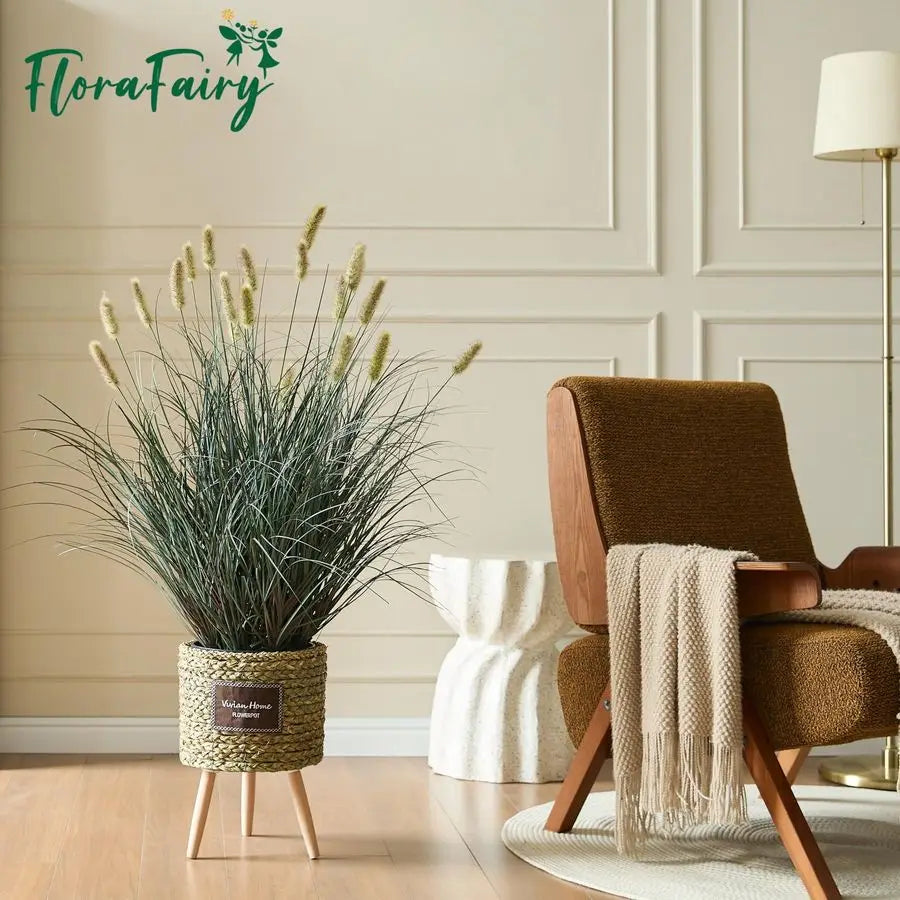 Onion Grass Artificial Plant Bristlegrass Indoor Outdoor Decor