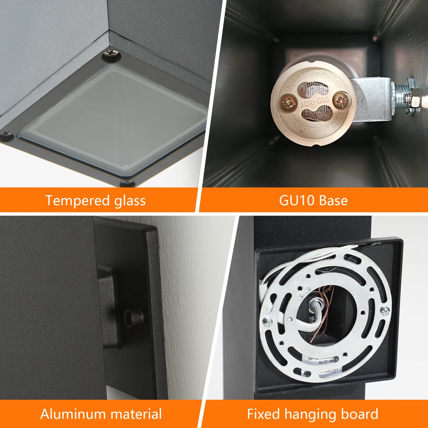 ARLGSITE 2Pack Outdoor Wall Light IP65 GU10 Aluminum Exterior