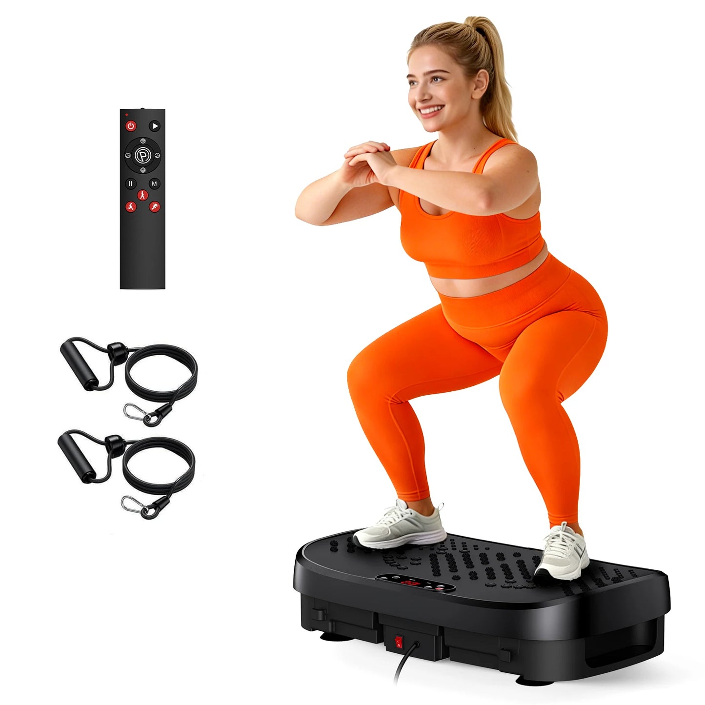 Magnetic Vibration Plate Exercise Machine 330lb Capacity Home Gym 120 Levels