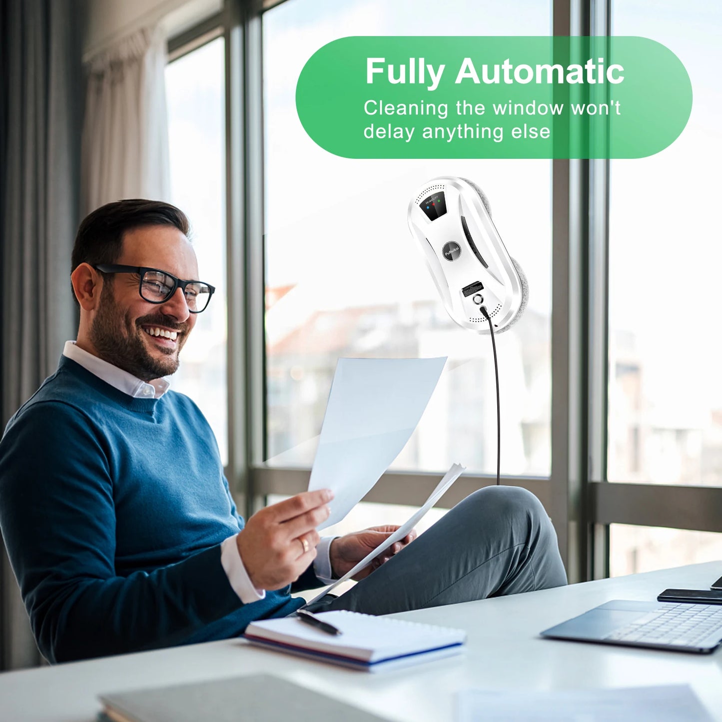 PuRuikai Window Cleaning Robot For Glass Surfaces Smart Home Vacuum