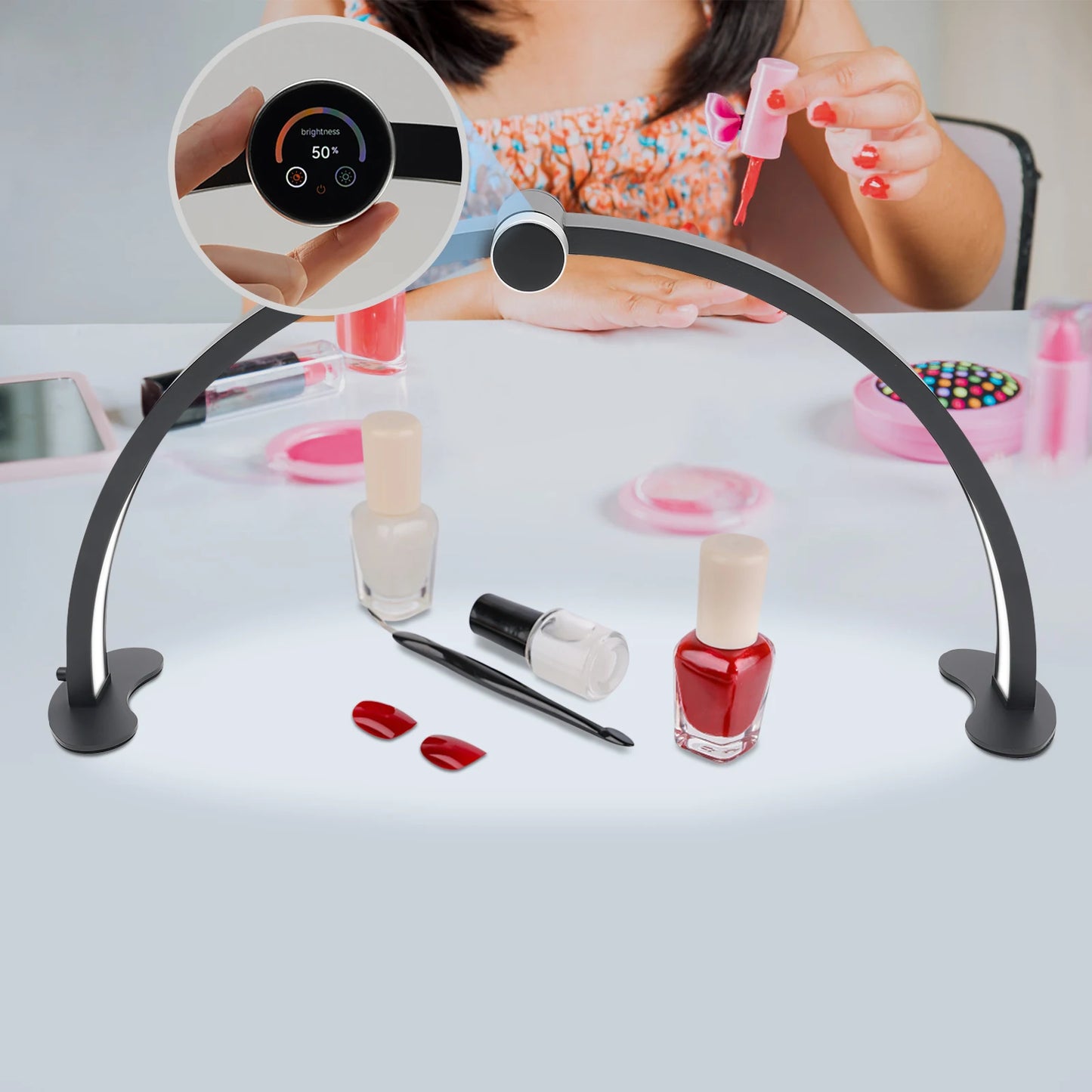 LED Half Moon Desk Lamp With Adjustable Brightness 3000K 6000K