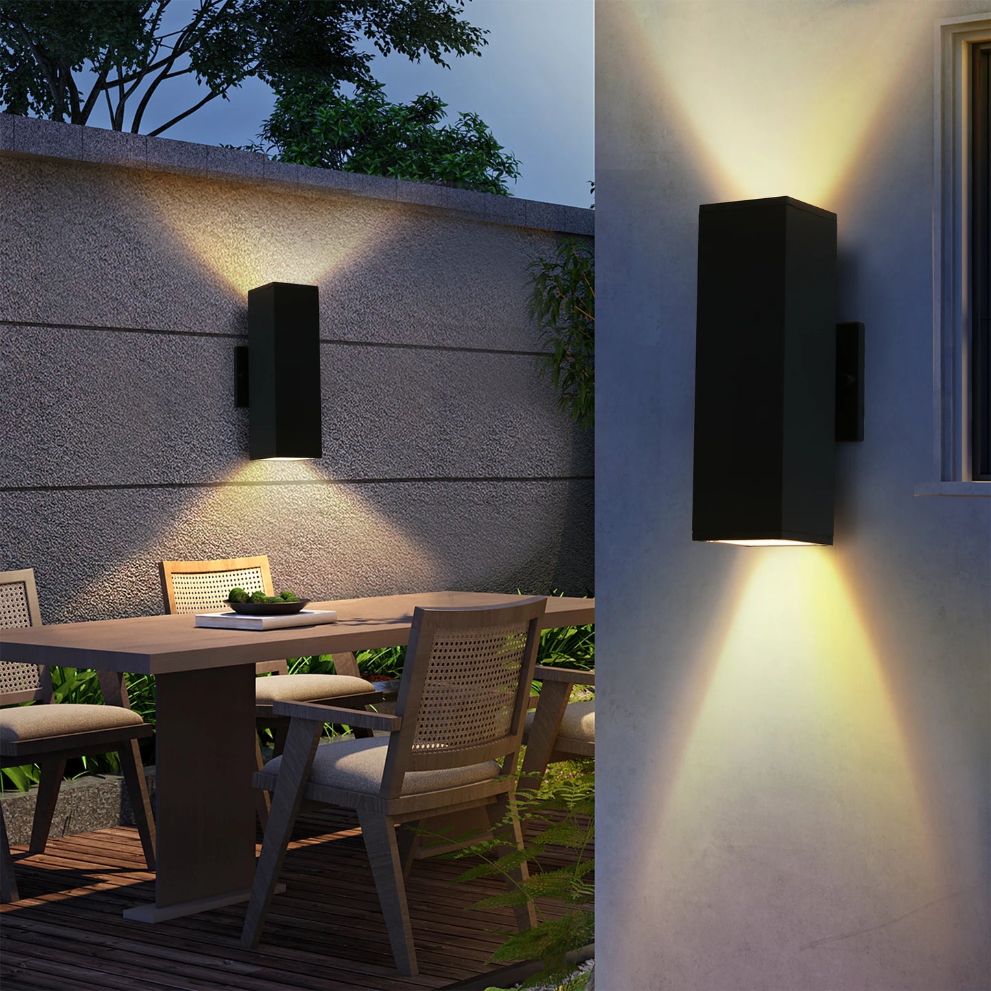 ARLGSITE 2Pack Outdoor Wall Light IP65 GU10 Aluminum Exterior
