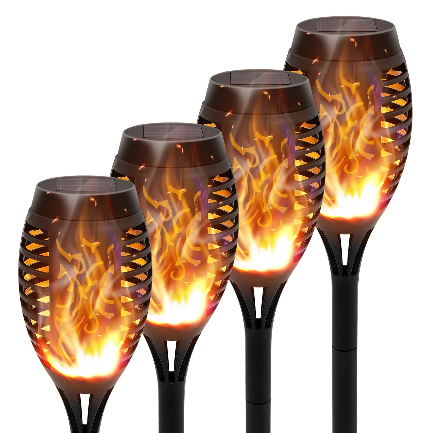 Solar LED Torch Lights With Flickering Flame For Outdoor Path
