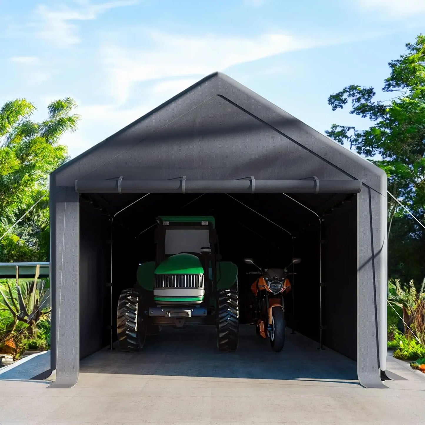 Heavy Duty Steel Carport Canopy Storage Shed Portable Garage