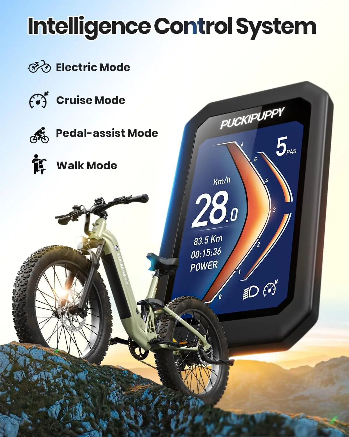 PUCKIPUPPY Boxer ST 960W 48V 20Ah Fat Tire Suspension EBike