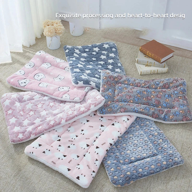 Flannel Pet Sleeping Mat Bed for Dogs and Cats Comfort