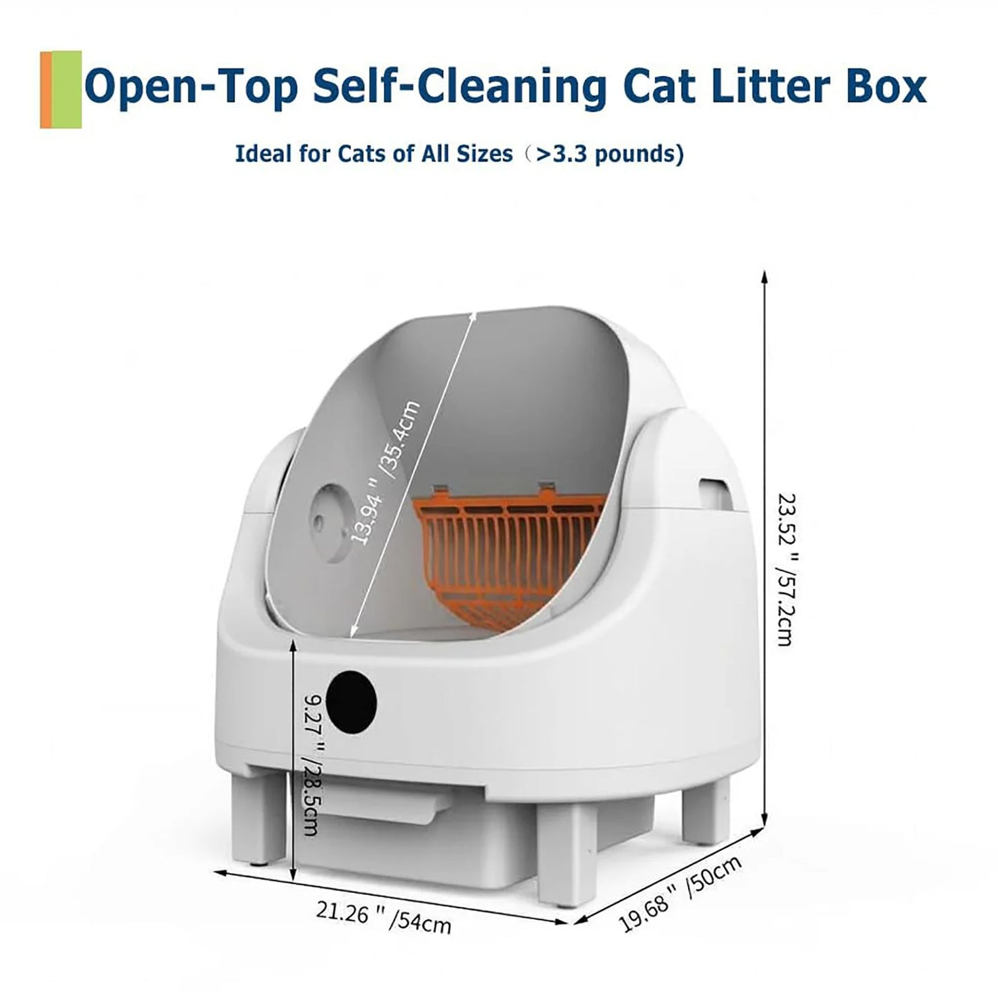 HiMISS Open Top Self Cleaning Automatic Smart Cat Litter Box